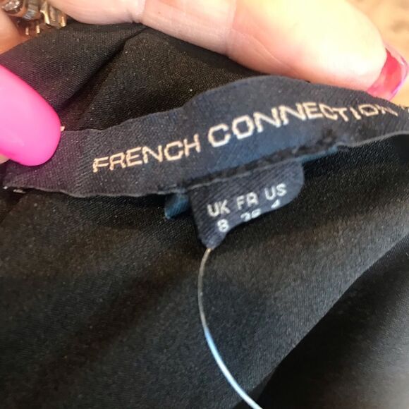 French Connection Black V Neck Sleeveless Dress NWT - Picture 4 of 11